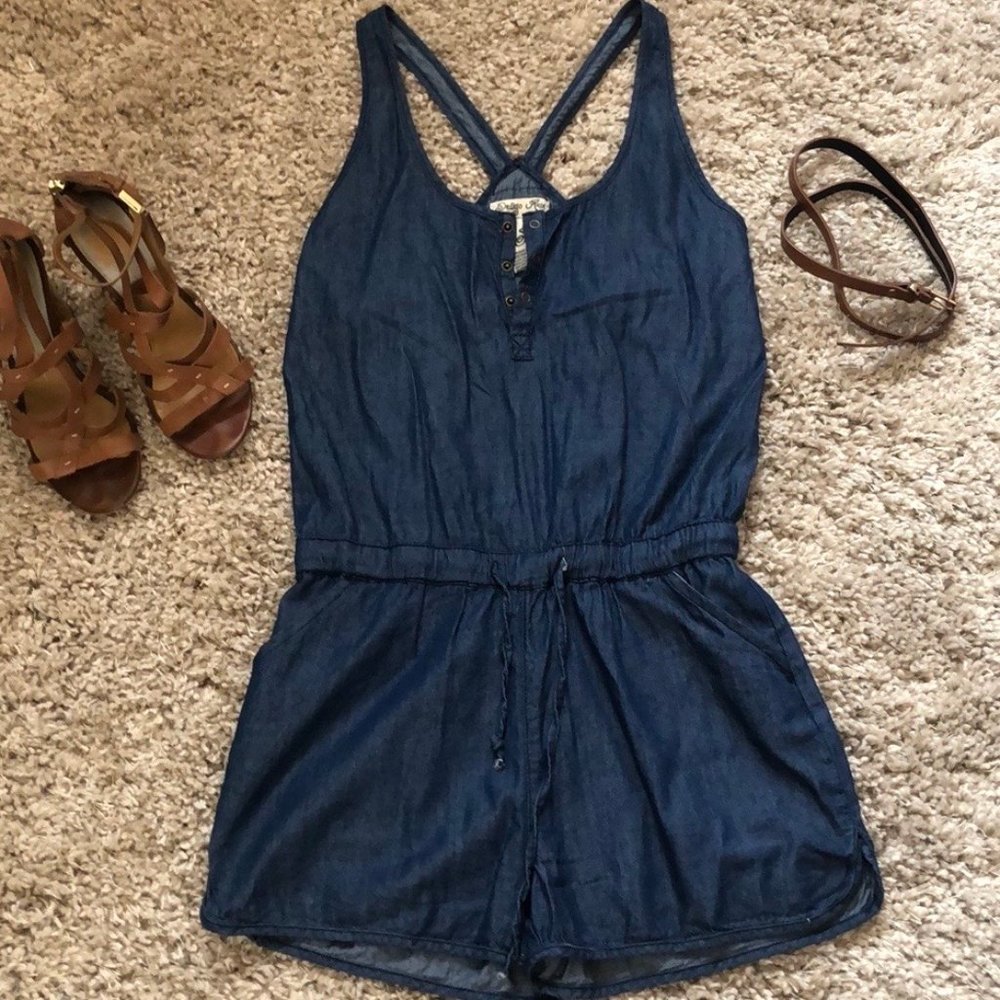 Indigo Rein -  Chambray Romper